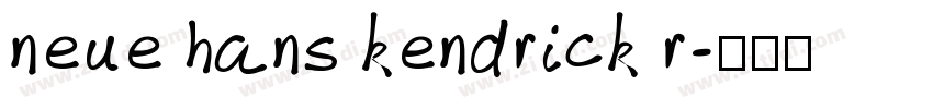 neue hans kendrick r字体转换